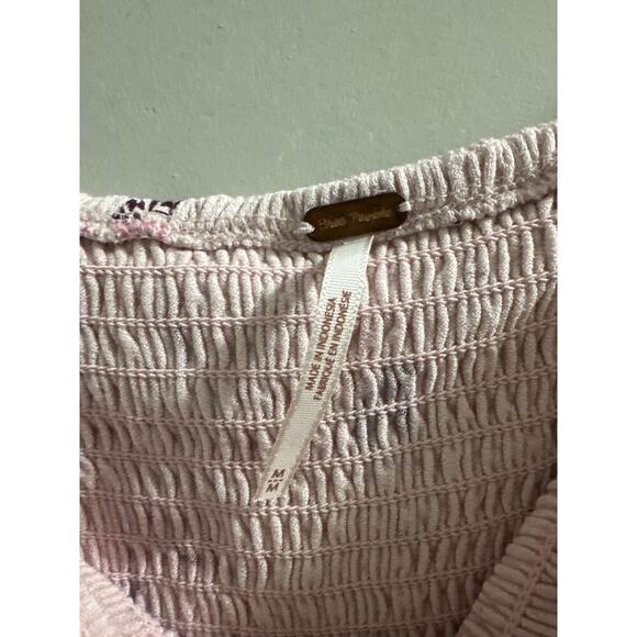 🔴Free People‎ Lana Off Shoulder Top Pink Size Medium - Picture 4 of 7
